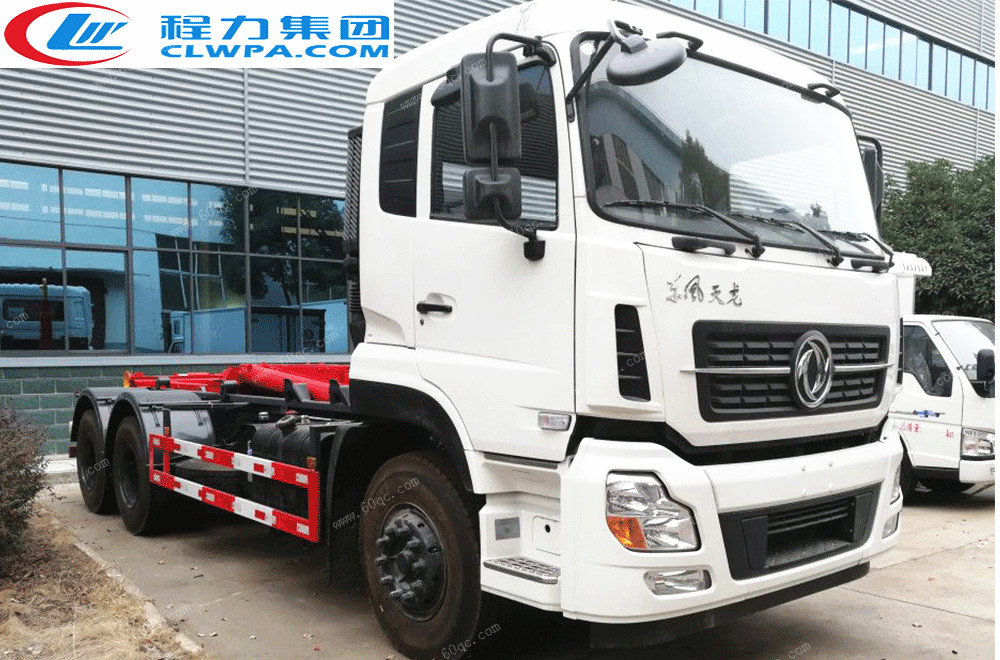 國五東風(fēng)天龍后雙橋車(chē)廂可卸式垃圾車(chē)