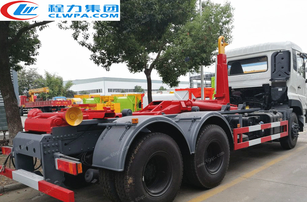 國五東風(fēng)天龍后雙橋車(chē)廂可卸式垃圾車(chē)