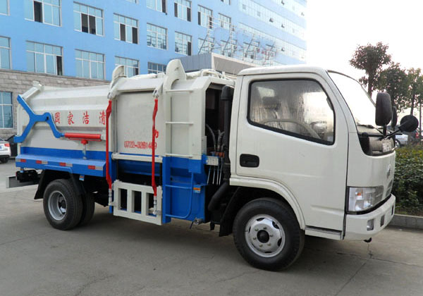 東風(fēng)5方側裝掛桶式垃圾車(chē)（國五）