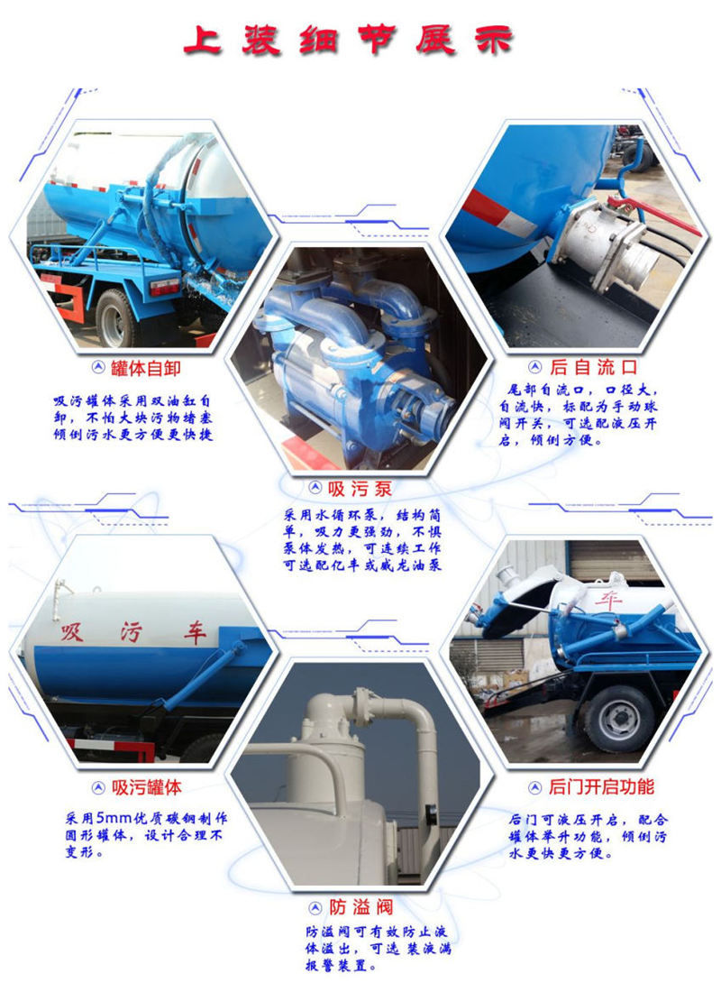 東風(fēng)天錦吸污車(chē)上裝配件細節展示