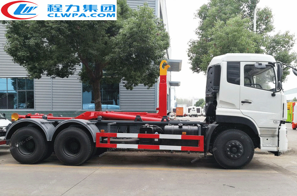 國五東風(fēng)天龍后雙橋車(chē)廂可卸式垃圾車(chē)