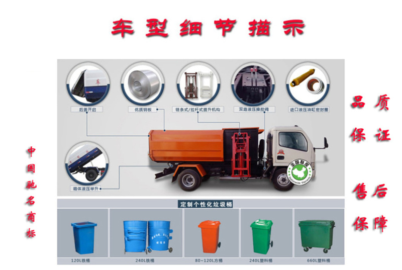 自裝卸式垃圾車(chē)車(chē)輛細節描示