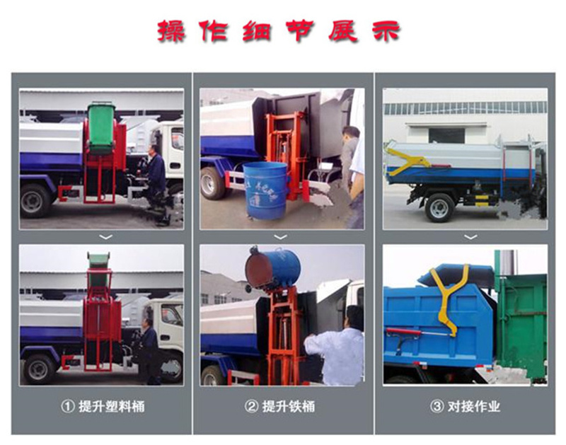 自裝卸式垃圾車(chē)操作細節展示