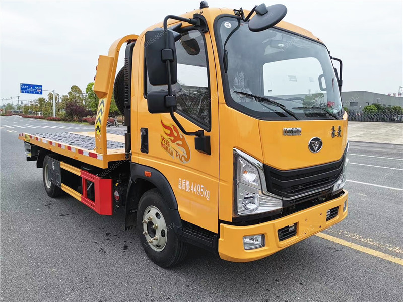 重汽豪曼一拖二藍牌清障車(chē)